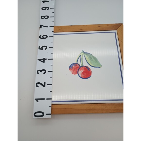 Corelle Fruit Basket Coordinates Gravy Boat Creamer Tile Trivet Cherries Grapes - Picture 2 of 5